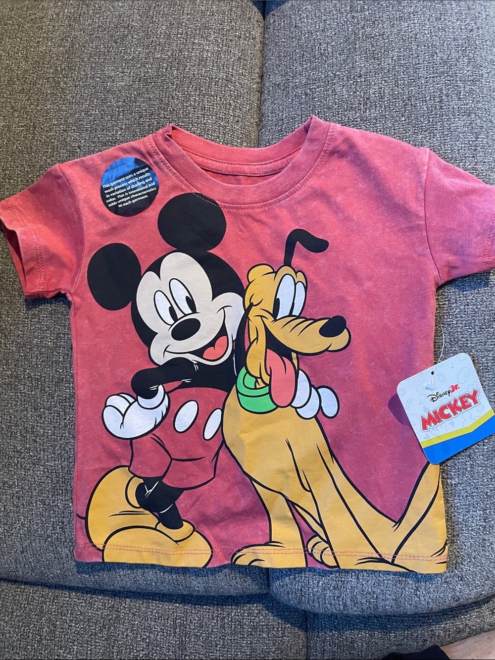 Mouse light red Kids Tee with Pluto